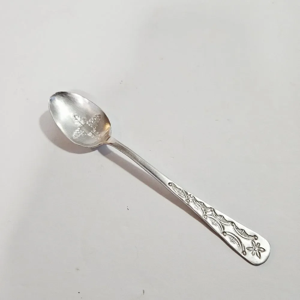Vintage Sterling Silver Artesian Made Native American Crafted Decorative Spoon